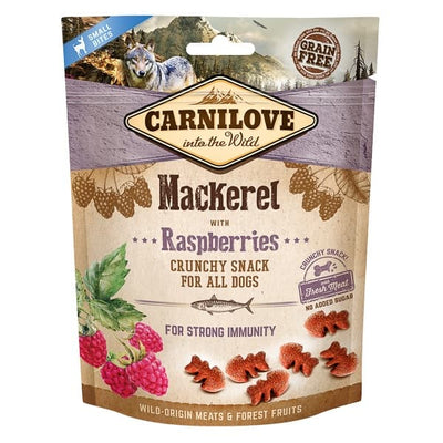 Carnilove Crunchy Snack Mackerel & Raspberries – Recompense Câini 200g