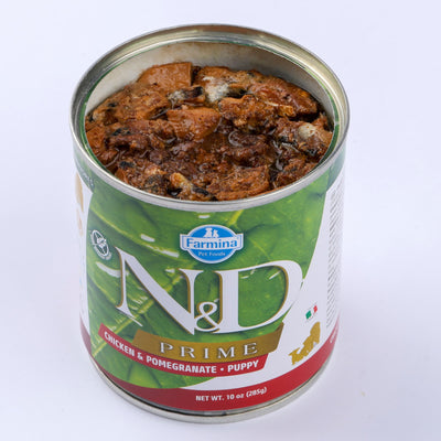 Farmina N&D Prime, Pui și Rodie, Puppy, Hrană Umedă pentru Câini – 285 g