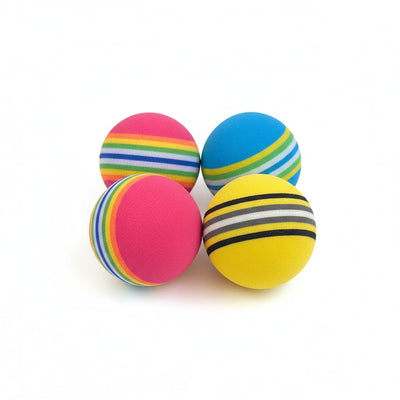 Set 4 mingi spuma colorate pisici jucarie interactiva – PETIVO
