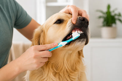 Cum obișnuiești câinele cu periajul dentar