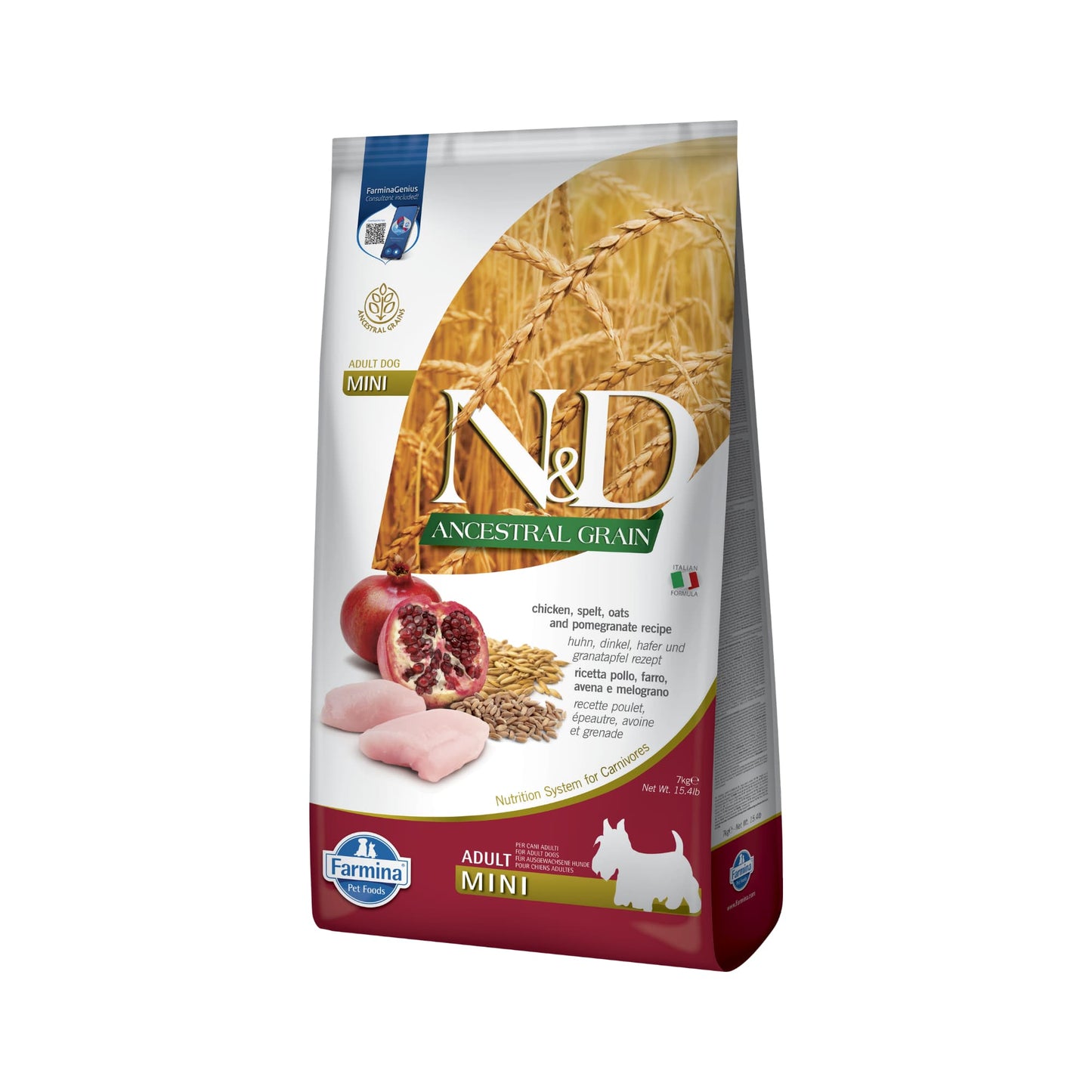 Farmina N&D Ancestral Grain Pui & Rodie Adult Mini 