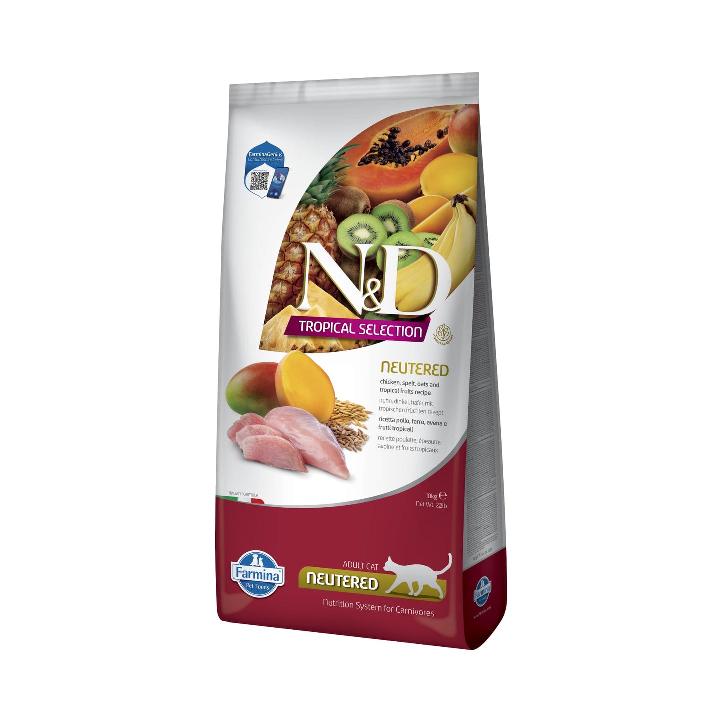 Farmina N&D Tropical Selection, Pui și Fructe Tropicale, Pisici Sterilizate