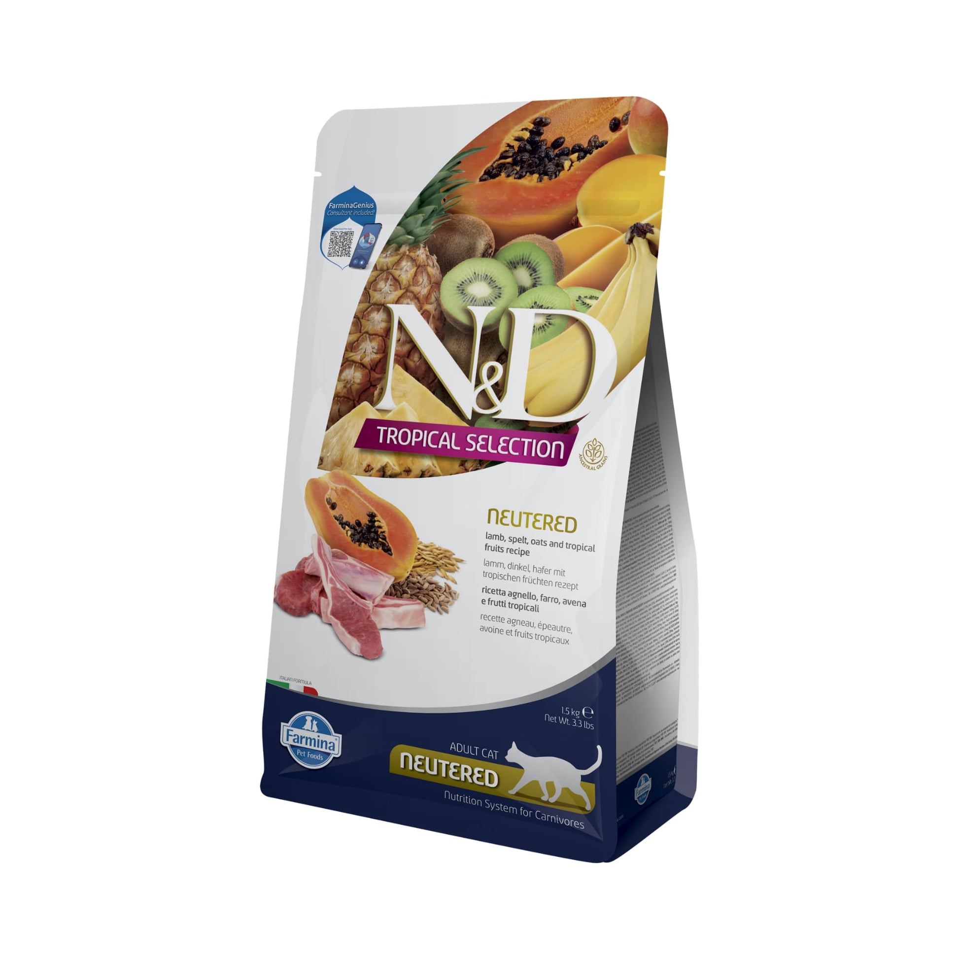Farmina N&D Tropical Selection, Miel și Fructe Tropicale, Pisici Sterilizate