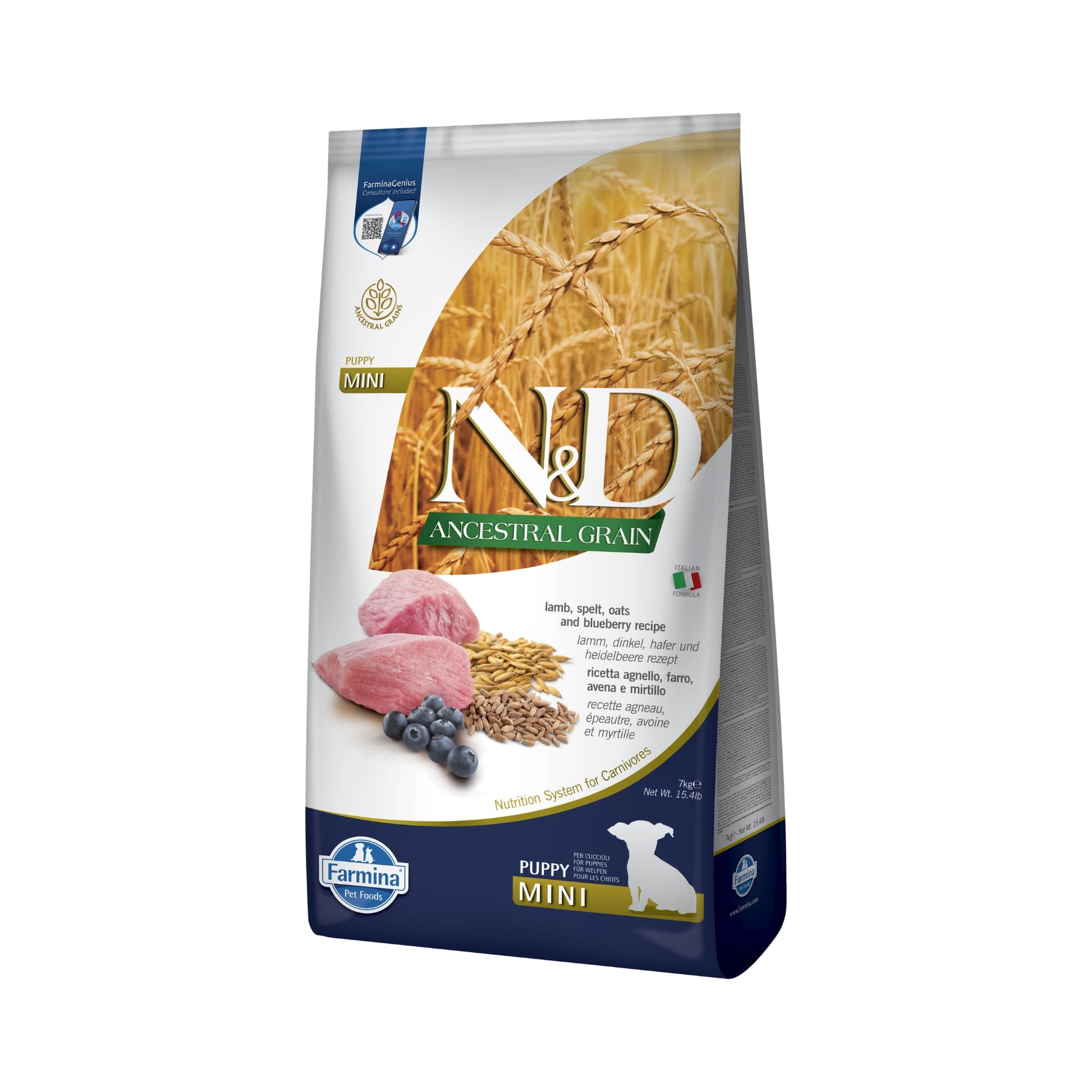 Farmina N&D Ancestral Grain Miel & Afine Puppy Mini