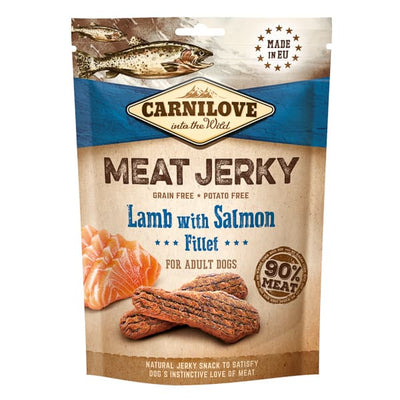 Carnilove Jerky Snack Lamb with Salmon Fillet – Recompense Câini 100g