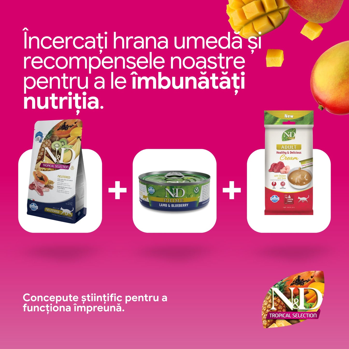 Farmina N&D Tropical Selection, Miel și Fructe Tropicale, Pisici Sterilizate