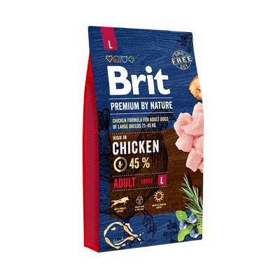 Brit Premium by Nature Adult Pui hrana uscata caini talie mare 8kg – PETIVO
