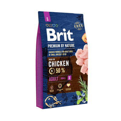 Brit Premium by Nature Adult, Pui - Hrană Uscată Câini Talie Mică 