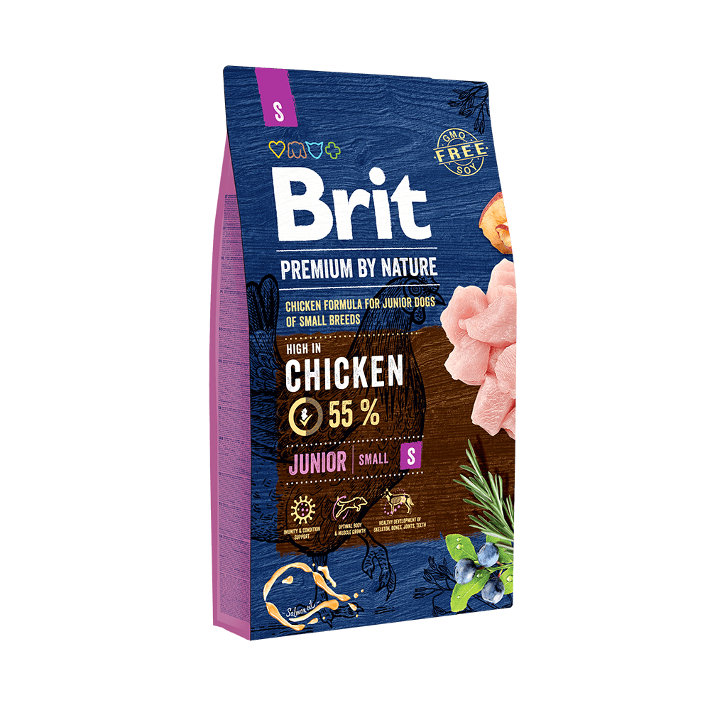 Brit Premium by Nature Junior hrană uscată câini talie mică – pui
