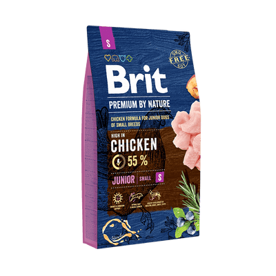 Brit Premium by Nature Junior hrană uscată câini talie mică – pui
