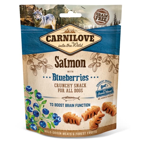 Carnilove Crunchy Snack Salmon & Blueberries – Recompense Câini 200g
