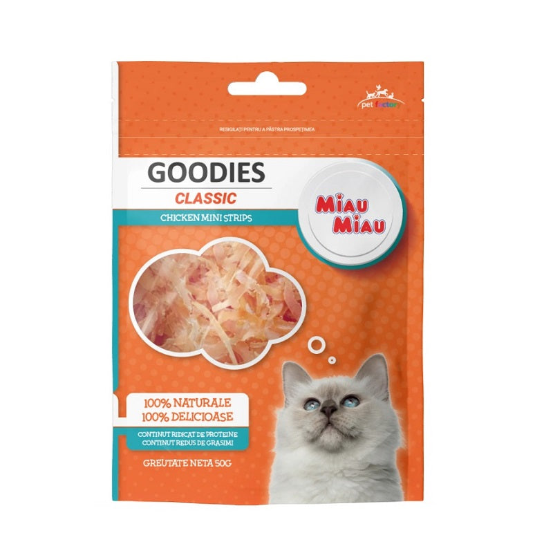 Goodies Classic Mini Strips cu Pui – Recompense Pisici 50 g