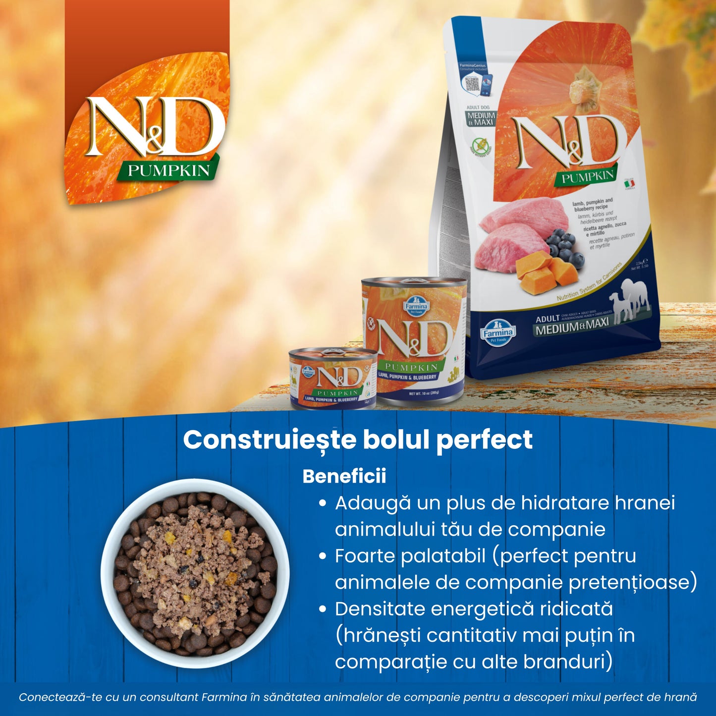 Farmina N&D Pumpkin, Miel și Afine, Adult, Hrană Umedă pentru Câini – 285 g