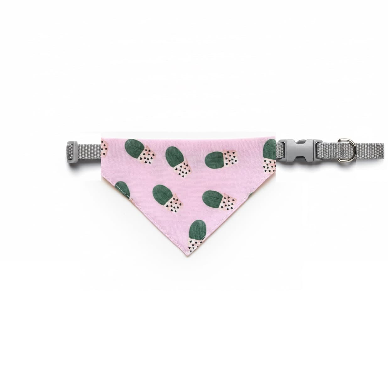 Zgarda bandana caini pisici roz model cactusi reglabila 20-32cm – PETIVO

