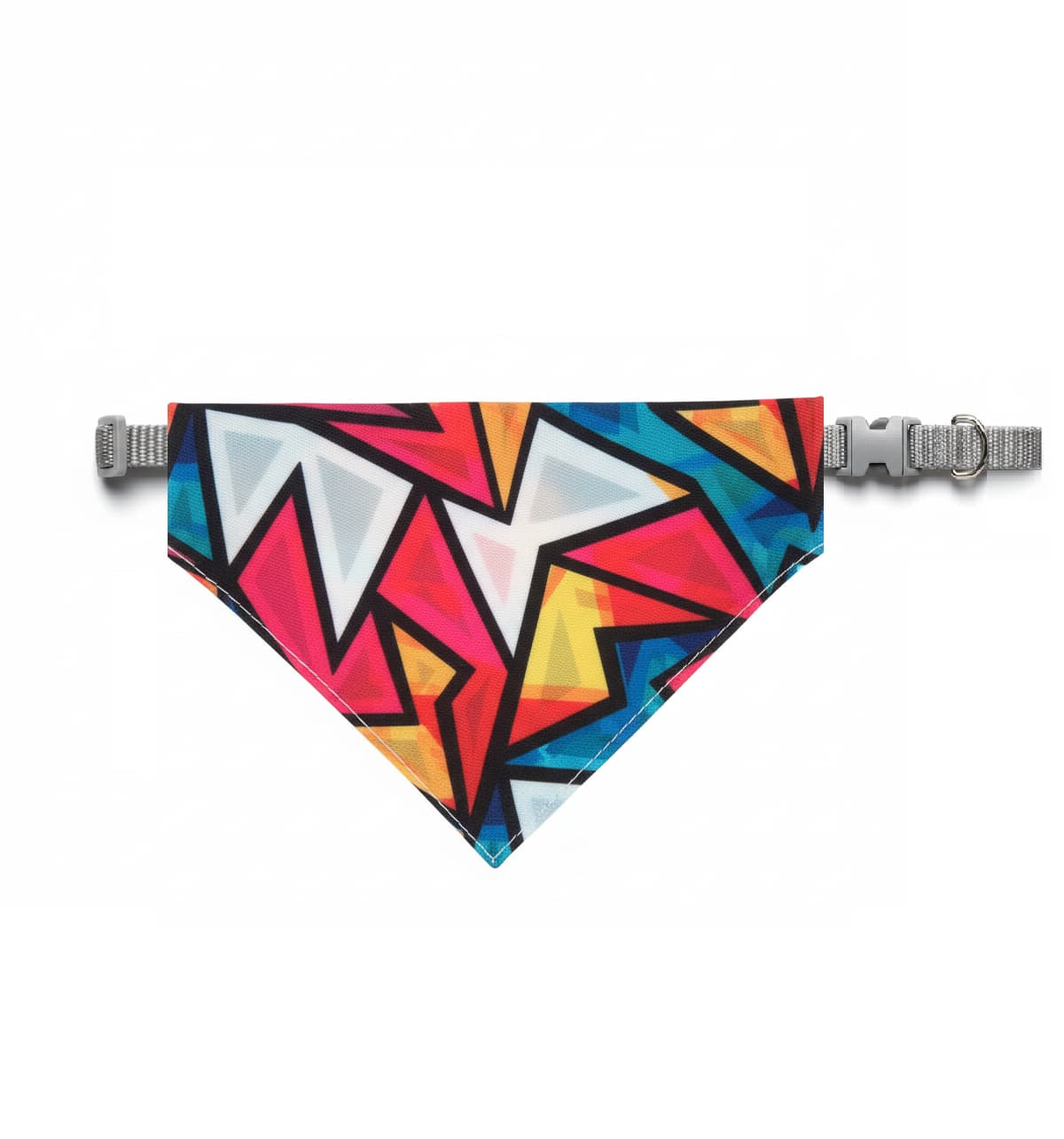 Zgarda bandana caini pisici model geometric reglabila 20-32cm talie mica – PETIVO
