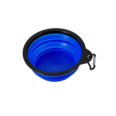 Castron pliabil din silicon pentru câini și pisici 250ml – ideal pentru călătorii și drumeții, culoare albastru

