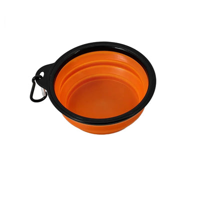 Castron pliabil din silicon pentru câini și pisici 250ml – ideal pentru călătorii și drumeții, culoare portocaliu
