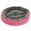 Exterior culcuș rotund cu model zig-zag rosu design modern pentru câini și pisici
