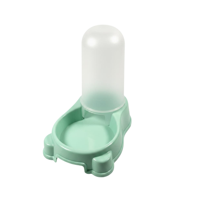 Dozator automat de hrană pentru animale, culoare verde mint, 1400 ml, bază anti-alunecare