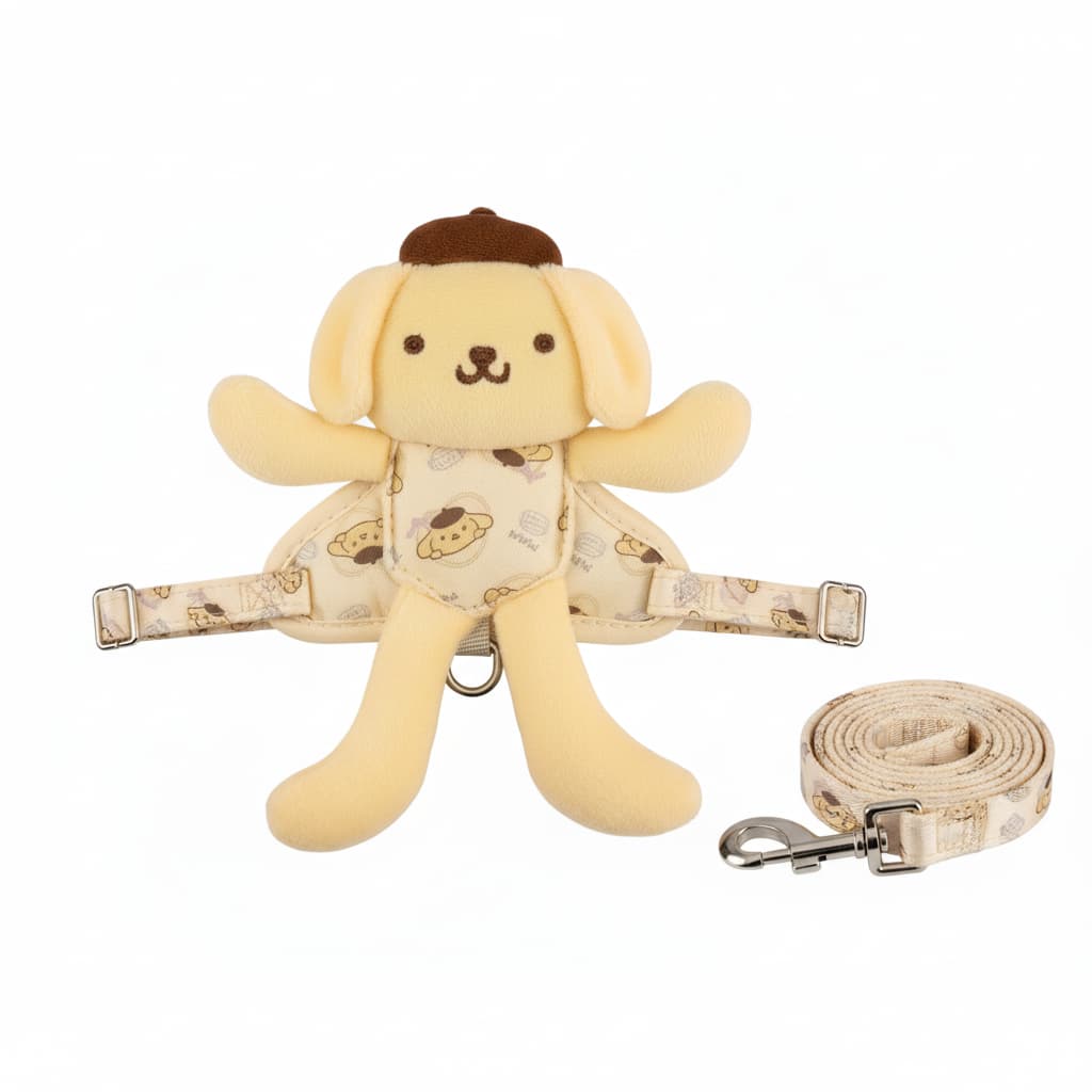 Set ham si lesa pisici catei design Pompompurin jucarie plus reglabil – PETIVO
