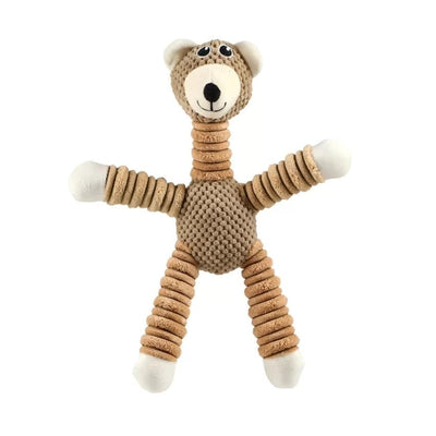 Jucarie plus urs squeaky caini brate picioare dungate moale si durabil – PETIVO
