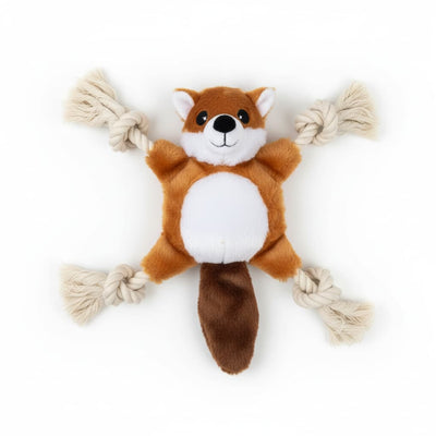 Jucarie plus vulpe caini 30cm cu sunet folie squeaky si sfori textile – PETIVO
