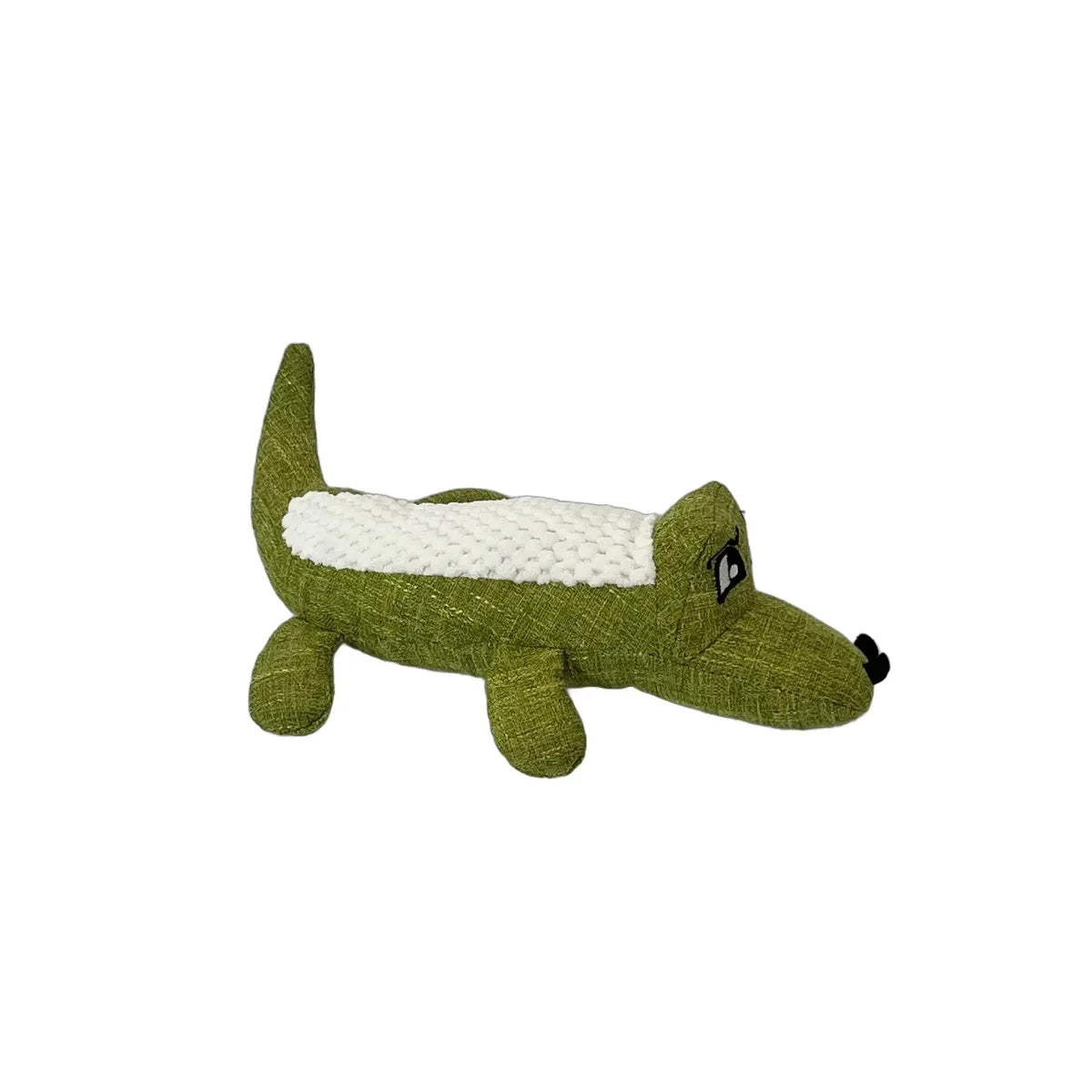 Jucărie interactivă câini – Crocodil pluș squeaky, detaliu material textil rezistent
