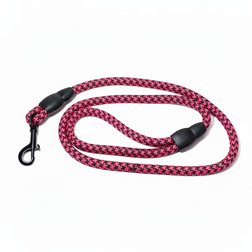 Lesa cordelina caini roz negru 120cm rezistenta rase mici medii mari – PETIVO
