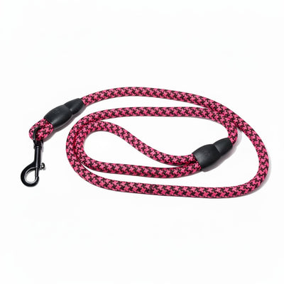Lesa cordelina caini roz negru 120cm rezistenta rase mici medii mari – PETIVO
