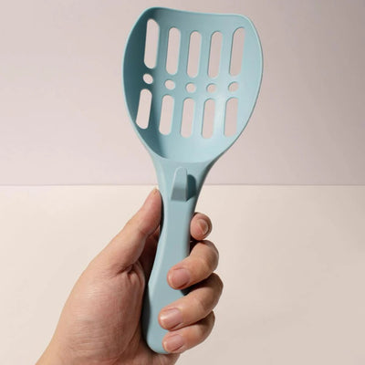 Lopățică din plastic pentru litieră pisici – utilizare în mână, culoare verde mentă
