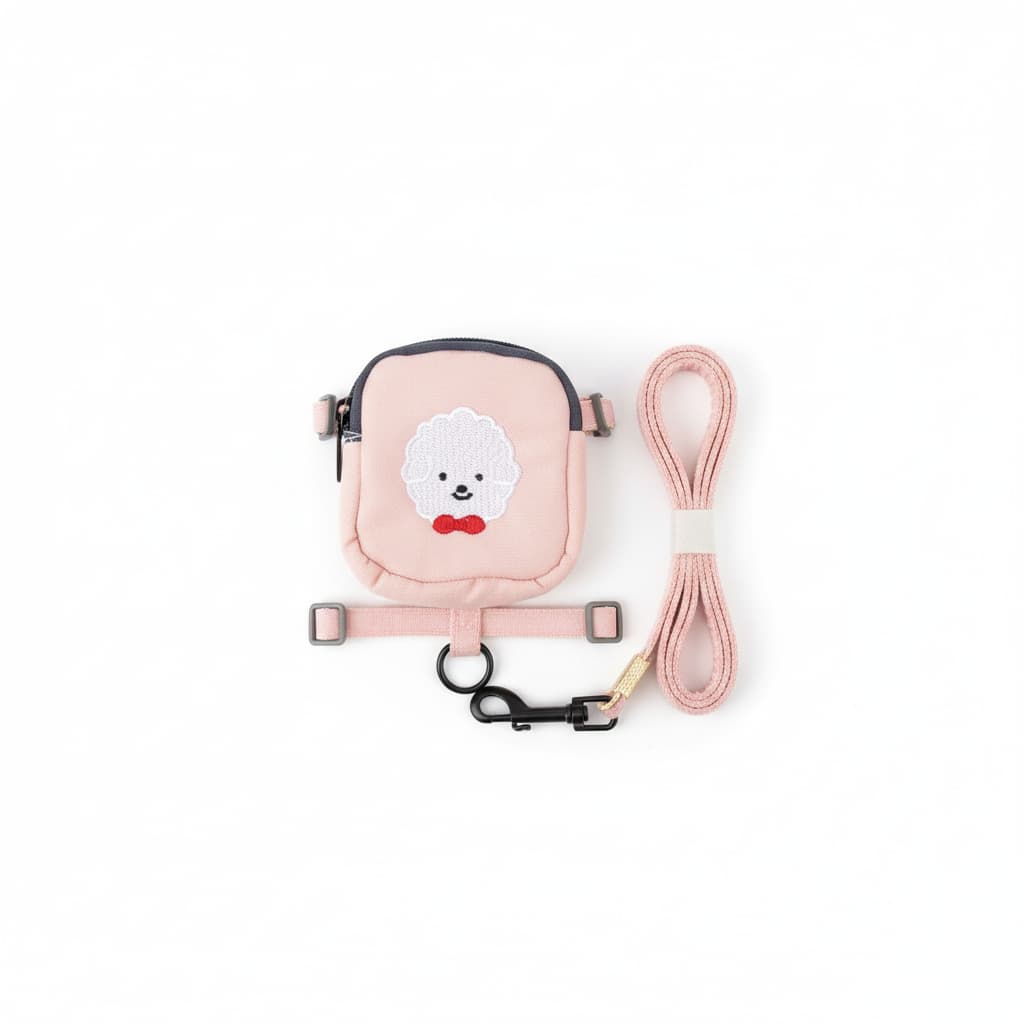 Set ham si lesa pisici roz marimea S ghiozdan gustari inclus – PETIVO
