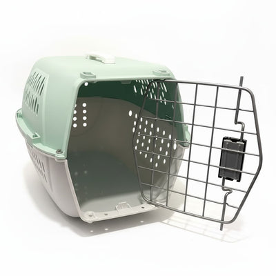 Cutie transport caini si pisici cu usa, interior spatios, ventilatie, marime M