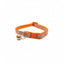 Zgarda ajustabila pisici caini talie mica portocalie model inimioare clopotel 18-32cm – PETIVO
